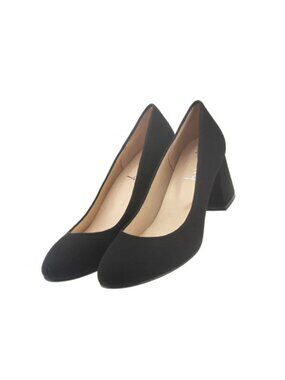 French Sole Trance Black Suede Block Heels fs/ny Made in Spain